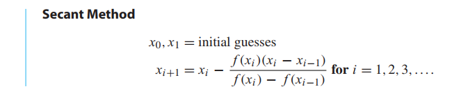 secant Method